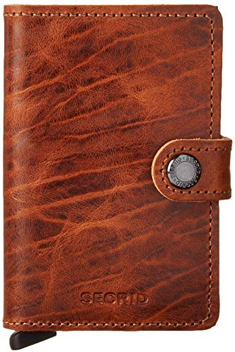 Secrid Miniwallet Dutch Martin MDM-Whiskey Geldbörse aus Leder, Farbe: Braun, für 4 Karten mit oder 6 Karten ohne Prägung, Maße: 10,2 x 6,5 x 2,1 cm, MDM-Whiskey