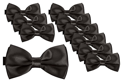BomGuard Herren Fliege 10 er Set Pack,10 Stück,schwarz