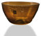 Maison Zoe Mira Plat en Verre - Bol Fait à la Main en Verre recyclé - Corbeille à Fruits/saladier - Verre Soufflé Bouche - Parfaite pour Salon/décoration intérieur - Couleur Marron