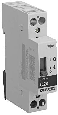 DEBFLEX Contacteur Jour/nuit 20A 230V-Debflex 707810 Durchlauferhitzer, elektrisch, Schalttafel, elektronisches Modul für Wasserbereiter, 20 A, 230 V, weiß, 88