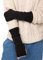 likemary Handschuhe Herren Winter Fingerlose Winterhandschuhe für Männer aus 100% Merinowolle Handwärmer für Hände Halbfingerhandschuhe Ethisch handgefertigtes Geschenk Schwarz Lang