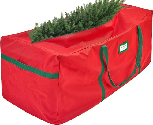 HOLDN' STORAGE Weihnachtsbaumtasche, strapazierfähig, 600D-Oxford-Gewebe, passend für bis zu 2,7 m, wasserdichte Aufbewahrungstaschen mit verstärkten Griffen und Reißverschluss.
