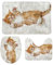 3-teiliges Badezimmerteppich-Set, niedliche Katze, Maine Coon, Kitty, rutschfeste Konturmatte + WC-Deckelbezug + Badematte