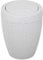 Addis 518367 Papelera Redonda de ratán sintético (5 L), Color Gris Claro, Swing Bin