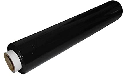 TPZ | Multi Use Strong Pallet Wrap Cling Film | Tear Resistant | Water & Moisture Proof Pallet Stretch Shrink Wrap| High-Quality Easy to Use Pallet Wrap 400mm x 250m (Black, 1 Roll)