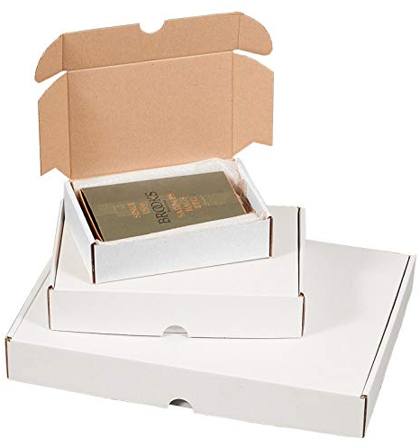 KK Verpackungen® Maxibriefkartons 175x115x45mm, DIN A6 | 7800 Stück, Kartons für Warensendungen | Hochwertige FEFCO 0426 Versandkartons Faltkartons Postkartons in Weiß