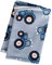 Wollhuhn Öko Mädchen/Jungen/Kinder Warmer Schlupfschal/Halstuch Innen Fleece Gefüttert Viele Motive Winter Übergangszeiten (aus Öko-Stoffen) 20220523 (Maxi Traktor Grau)