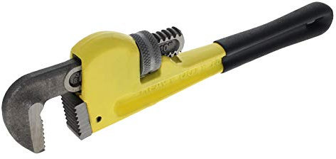 Utoolmart Pipe Wrench 10-Inch Straight Plumbing Wrench Plumbers Tool with Adjustable Jaw 2pcs