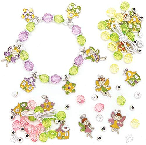 Baker Ross AX908 Feen-Armband-Sets, 3 Stück, Perlenschmuck, Basteln, perfekt für Partytüten und Geschenke, ideales Kinderzubehör
