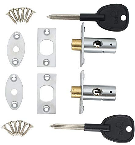 Window Security Mortice Rack Bolts | Pack of 2 Bolts with 2 Star Keys | Satin