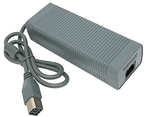 Goshyda Adaptador de Corriente, Cargador de Consola de Juegos Universal Reemplazo de Bloque de Fuente de Alimentación de CA, con Cable de Alimentación, para Xbox 360 185‑265V(#1)