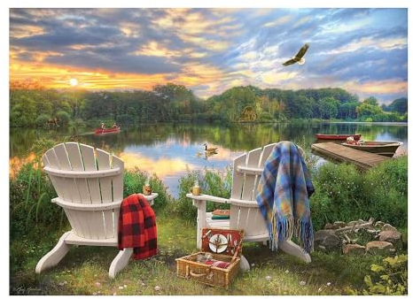 Cobble Hill Puzzle mit 1000 Teilen – Lakeshore – inklusive Probeposter