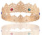 King Men Tiara Krone Imperial Mittelalter Stirnband Kristall Festzug für Hochzeit Halloween Messe Kostüm Geburtstag (Gold mit buntem Stein)