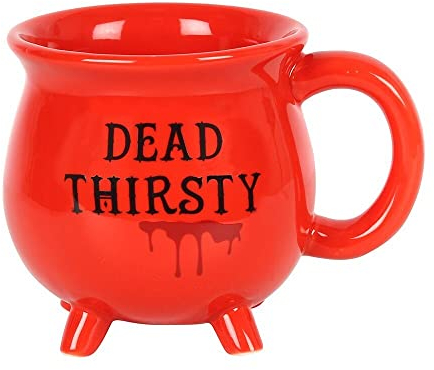 Grindstore Dead Thirsty Cauldron Tea and Coffee Mug Red
