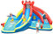 COSTWAY Inflatable Water Slide, Kids Bounce House with Climbing Wall, Splash Pool & Water Cannon, Outdoor Summer Blow Up Activity Center for Kids (Crab)