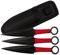 BSH Adventure Wurfmesser Set mit Holster aus Cordura - 3 Stück - Full Tang Glatter Klinge - Edelstahl 420 - Messergewicht 40 g - Gesamtlänge 17 cm