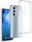 REY Cover in Gel TPU Trasparente per Motorola Edge 30 PRO, Ultra Sottile 0,33 mm, Morbido Flessibile, Custodia Silicone
