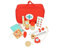 4IQ Group Arztkoffer Kinder Holz - Doktorkoffer Kinder Stethoskop Kinderarzt Koffer - Die Maße der Arzttasche betragen 21,5 cm x 6,5 cm x 17 cm