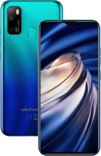 Ulefone Telephone Portable Pas Cher, Note(2024) Smartphone Pas Cher Android 14 (4500mAh 6.52 Octa Core 5G WiFi, 4Go RAM/SD-256Go, 16MP Triple Caméra, Double SIM) 3 Slot/Face ID Bleue