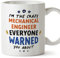 MUGFFINS Tazas para INGENIERA MECANICA - En Inglés - Everyone warned you about - 11 oz / 330 ml - Regalo original y divertido