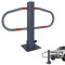 Froadp 73x51cm Klappbare Parkplatzsperren Stahl Absperrpfosten Parkbügel Mobile Parkpfosten mit Schlüssel & Reflexstreifen Robust Standfuß Sperrpfosten Set Barrierepfosten Parkplatzbügel (2 Stück)