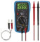 EMOS Multimètre numérique CATIII 300 V avec pointes de mesure, 2000 points AC/DC, testeur de courant AC/DC et testeur de batterie, fonction mémoire, vérifie la continuité, la résistance, les diodes,