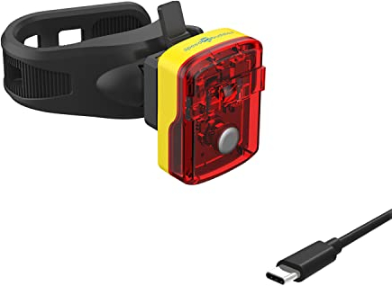 SPEED BUDDIES Fahrradlicht Kinderfahrrad - Rückleuchte für Kinder mit StVZO Zulassung - gelbe Fahrradlampe mit Akku und USB-C Ladekabel (Sun)