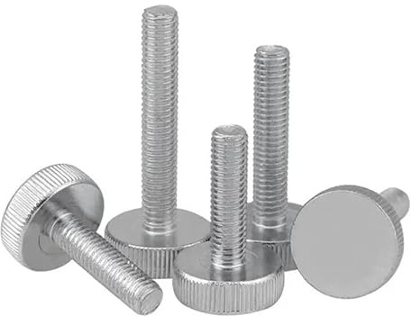Steel Knurled Thin Head Thumb Screw M3 6mm to 30mm - Nickel 16mm / 6