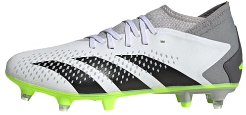 adidas Unisex Predator Accuracy.3 Soft Ground Boots Fußballschuhe (weicher Boden), FTWR White/core Black/Lucid Lemon, 43 1/3 EU