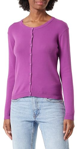 United Colors of Benetton Maglia Coreana M/L 1091d5558, Maglione Cardigan Donna, Viola 007, M