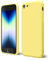 oakxco for iPhone SE Case 3rd Generation 2022/2020/2nd Silicone, iPhone 7/8 Case, Soft Rubber Gel Elegant Thin Slim TPU Matte Smooth Cover for Women Girl Cute, Yellow