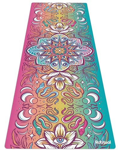 Reetual, The Yoga Mat That Adores Sweat | Premium Hot Yoga Mat Non Slip Towel Combo - with Carrying Strap | Eco Friendly | Designed for Bikram, Hot Yoga, Ashtanga, Vinyasa, Power (Spirito)