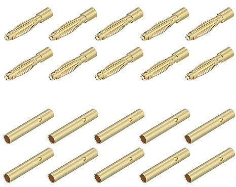 QUARKZMAN 10 Paare Banana Stopfen Verbinder 2mm Männlich Weiblich Banana Stopfen für Lautsprecher Draht RC Batterie ESC Motor