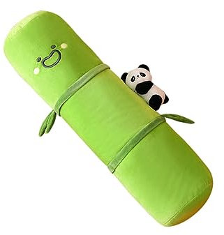 LICHENGTAI Tube de Bambou Long Oreiller en Peluche Panda Jouet en Peluche Petite poupée Panda avec Bambou câlin Tube de Bambou Panda Peluche câlin Oreiller Corps Oreiller Cou Oreiller canapé décor
