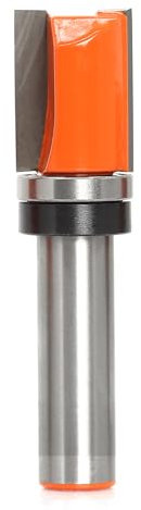 Akylin Flush Trim Pattern Router Bits 1/2 Inch Shank - Top Bearing Template Router Bit, 3/4 Cut Dia, 1 Cut Length, Carbide Tipped Straight Flush Cut Router Bit, for Woodworking Trimming Edge