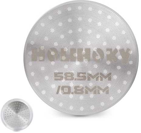 HOLIHOKY Puck Screen 58mm, Reusable Coffee Filter with Acrylic Storage Box, 304 Stainless Steel Espresso Filter, Espresso Screen for 58mm Portafilter