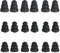 sourcing map Silicone Triple Flange Ear Bud Tips Low Noise for Inside Diameter 4mm-5mm Earbuds In-Ear Earphones(Inner Hole 4mm) S/M/L,9 Pairs, Black