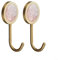 RANRAO Solid Brass Decorative Wall Hook, Coat Hooks Wall Mounted, Heavy Duty Hole Shining Gold Fancy Hook for Bathroom Kitchen Door Closet Cabinet(Pink)