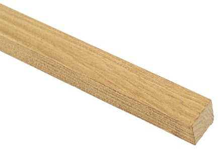 SUN WOOD Abschlussleiste für Wandverkleidungen 20x20mm Holzleiste lasiert aus Massivholz Zierleiste für Stick-it oder Stil-Brett Wandpaneele 120cm EICHE ISTRIEN 700