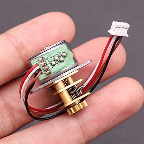 DIY-Zubehör Circuits 18 ° Mini-Metallgetriebe-Schrittmotor, 15 mm 2-Phasen-4-Draht-Schrittmotor, Mikropräzisionsgetriebe, Übersetzung 51,4: 1 Spielzeugmotor