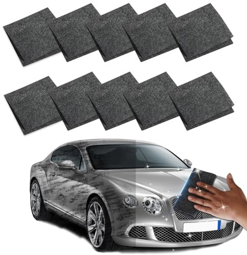 Wekuw Nano Sparkle Tuch, 10 Stück Nano Sparkle Cloth 10x20cm Nanosparkle Magic Tuch Auto Kratzer Entferner für Reparatur von Leichten Kratzfarben,Lackpflege Politur Kratzer Entfernen