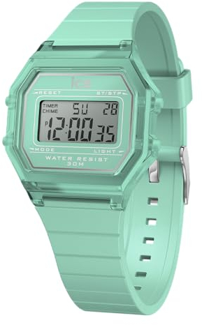 Ice-Watch - Ice Digit Retro Azure Blue - Blaue Damenuhr mit Silikonarmband - 022889 (Small)