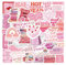120 PCS Pink Book Stickers, Cute Graffiti Bookish Aesthetic, Waterproof Vinyl for Kindle, Reading, Water Bottles, Laptop, Guitar, Skateboard, Suitcase