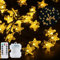 Qoosea Lichterkette Innen mit Blasenstern 40LED Feen Lichter Batterie Wasserdicht 8 Modi LED Lichterkette Außen Weihnachten Lichterkette mit Fernbedienung für Weihnachtsgarten Patio Zaun Yard Decor