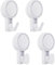 4 Pieces of White Suction Cup Hooks, Traceless Hooks, Rotatable Hooks, Waterproof Hooks, Home Accessories, Suitable for Bathrooms, Living Rooms, and Kitchens