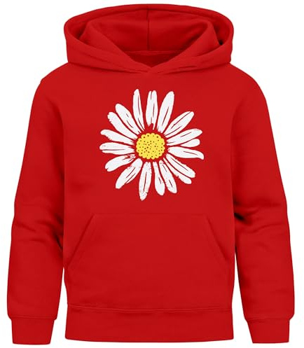 Neverless® Kinder Hoodie Mädchen Blumen Aufdruck Kapuzenpullover Sweatshirt Kapuze