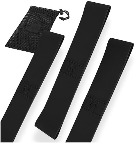 OMNANA® SOFTFLEX™ Loop Band Set – 3 Widerstandsbänder aus Stoff (30cm) – Extra reißfest & rutschfest – Fitnessbänder für Krafttraining, Muskelaufbau & Yoga – Mit Tasche