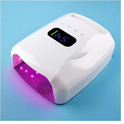 UV Nail Lamp, LED UV Nail Lamp Wireless LED UV Nail Lamp Professional Cordless Rechargeable Nail Drying Manicure Machine 96W Lamp for Portable Gel Polish Cure,for Gel Nails(Bianco)