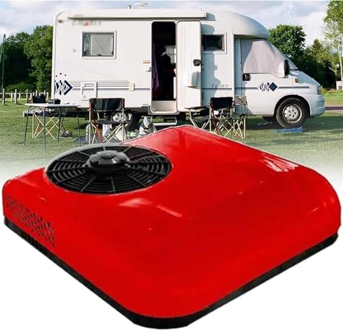 12V/24V DC Aire Acondicionado para Caravana con refrigeración y calefacción,Compresor Scroll Eléctrico Para Camionetas, Autocaravanas, Camiones,Red-12V