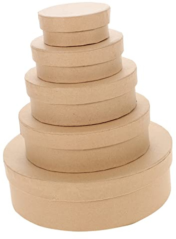 Geschenkbox mit Deckel Rund 5 Stück aus Karton für Verpackung